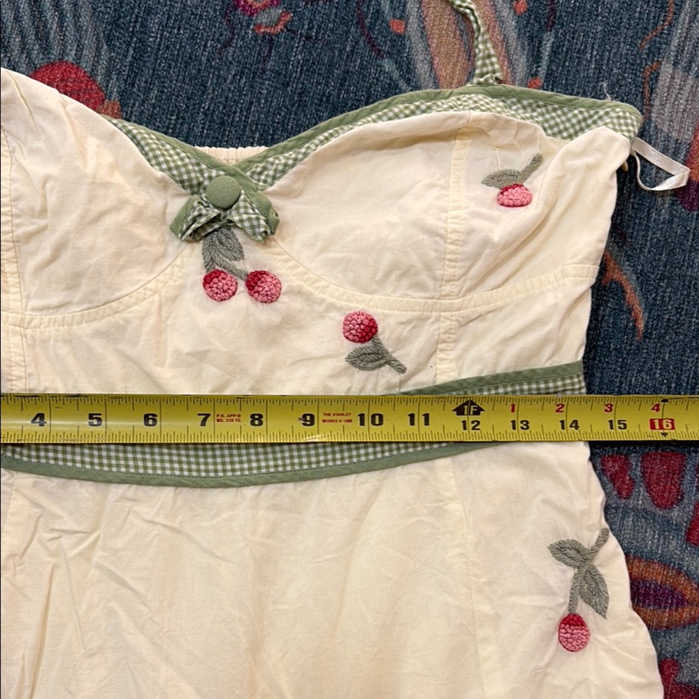 Vintage Anthropologie Odille Cherry Festival Sundress 12 P - Picture 6 of 9